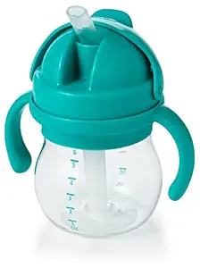 Oxo Tot 6 Ounce Transitions Straw Cup With Removable Handles Teal