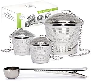 Tea Infuser Set For Loose Tea With Reusable Strainers