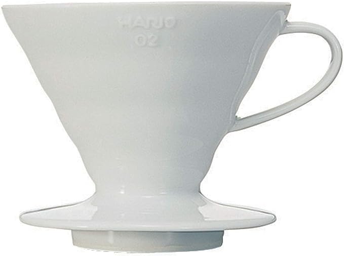 Hario V60 Ceramic Coffee Dripper, Size 02, White