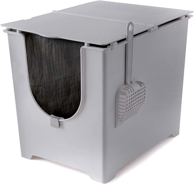 Modkat Flip Litter Box Includes Scoop and Reusable Liner - Gray