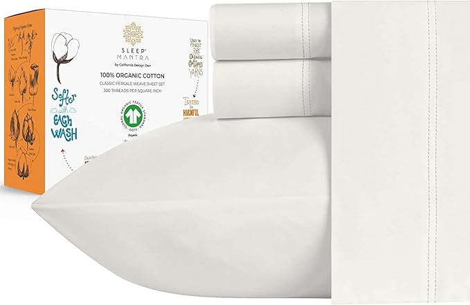 Sleep Mantra Organic Cotton Bed Sheet Set