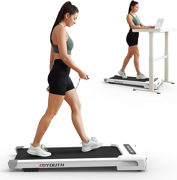 GOYOUTH 2 in 1 Under Desk Electric Treadmill