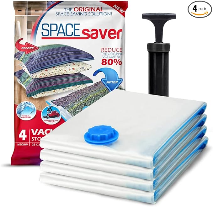 Spacesaver Vacuum Storage Bags (Medium 4 Pack)