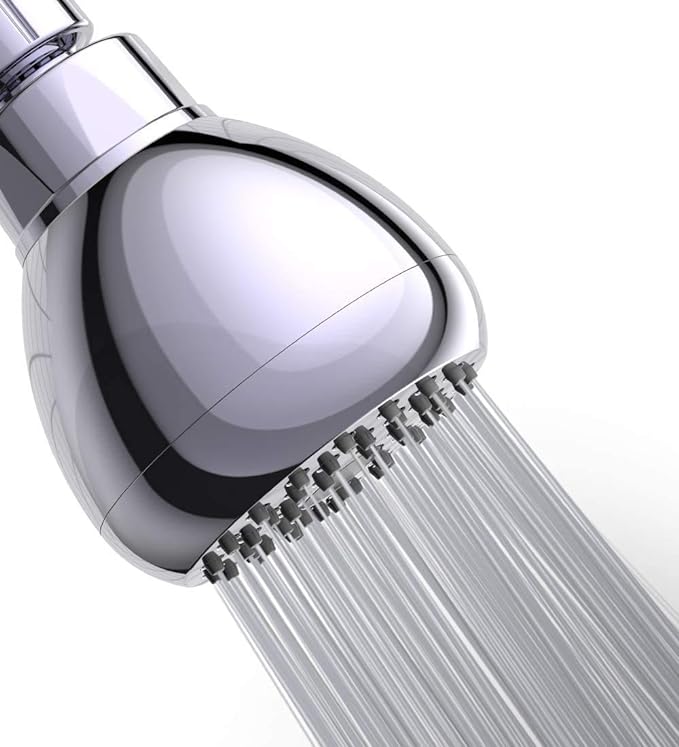 High Pressure Shower Head, 3 Inch Showerhead (Silver)