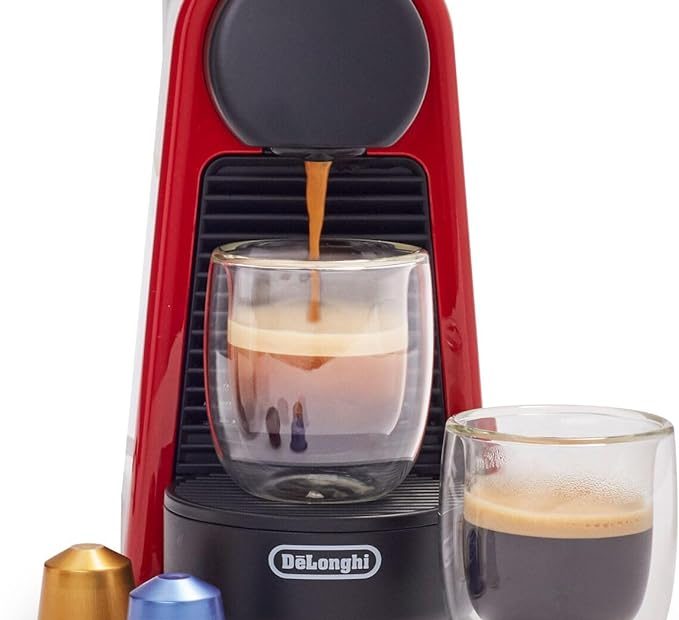 Nespresso Essenza Mini Espresso Machine By Delonghi, 0.6 Liters, Red