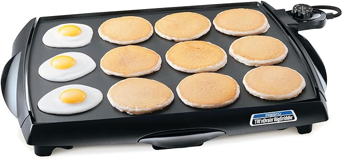 Presto 07046 Tilt n Drain Big Griddle Cool-Touch Electric Griddle