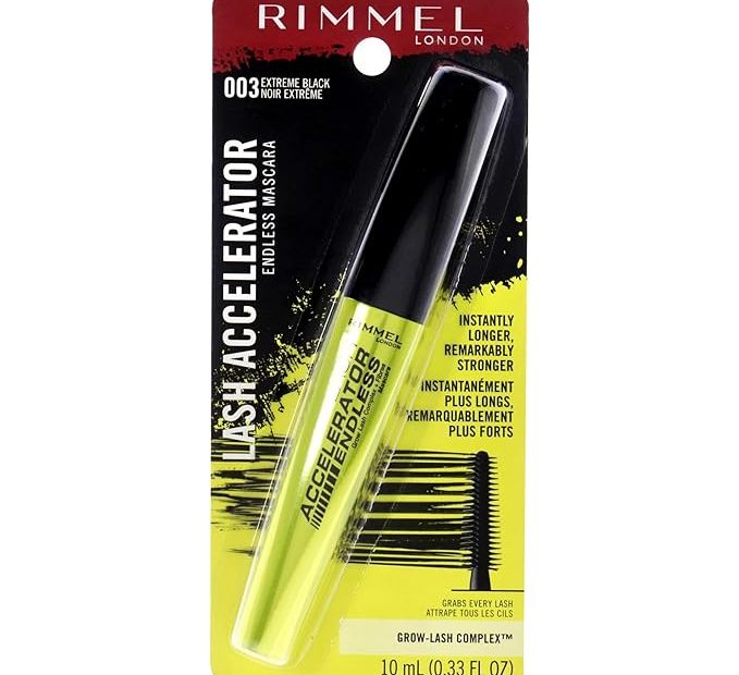 Rimmel Lash Accelerator Mascara, Extreme Black, Pack Of 1