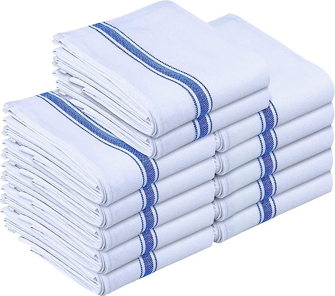 Utopia Towels Dish Towels, Soft Reusable Cleaning Bar and Tea Towels Set