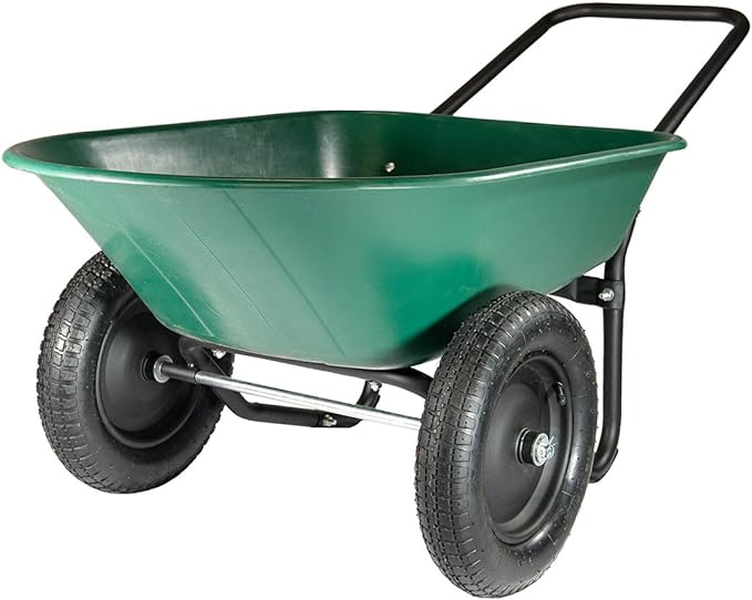 Garden Star 70007 Dual-Wheel Home Garden Wheelbarrow Cart