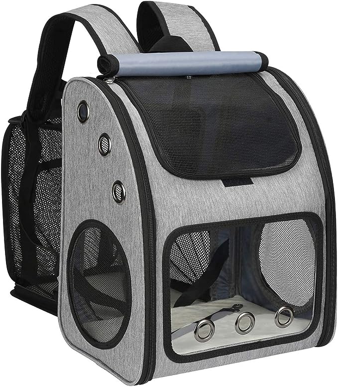 Expandable Pet Carrier Backpack for Cats and Dogs