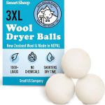 Smart Sheep 3 Pack Xl Premium Natural Fabric Softener Wool Dryer Balls