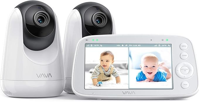 VAVA Baby Monitor with 2 Cameras and Two-Way Audio