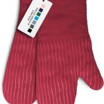 Heat Resistant Oven Mitts Set Of 2 Silicone Kitchen Oven Mitt Gloves, Red