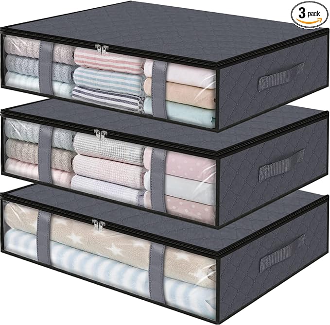 StorageRight Foldable Storage Bins, 3-Pack