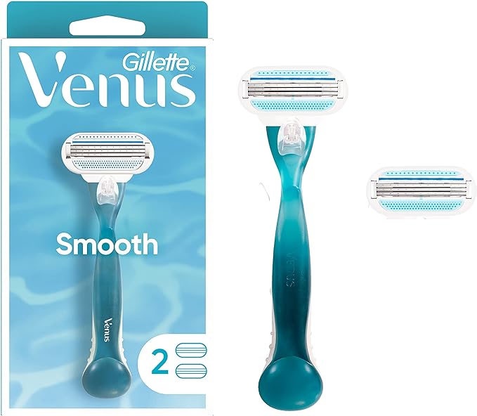 Gillette Venus Smooth Womens Razor 1 Handle + 2 Refills