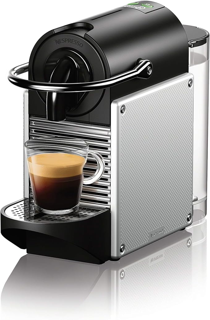 Nespresso Pixie Espresso Machine by DeLonghi, 1100ml, Aluminum,Silver