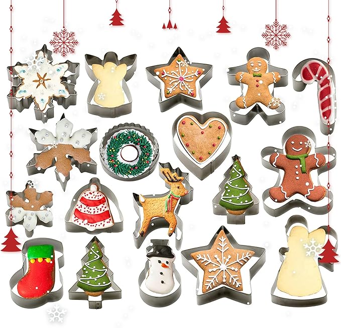 StarPack Metal Christmas Cookie Cutters Set