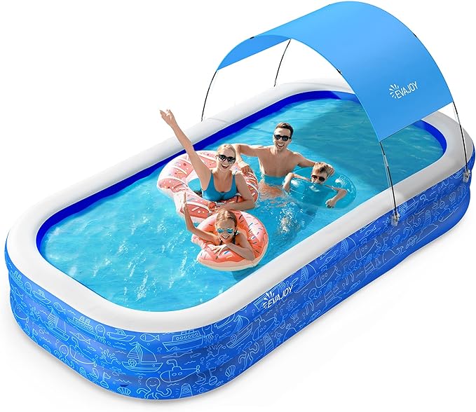 Large Inflatable Swimming Pool with Canopy