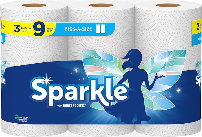 Sparkle® Pick-A-Size® Paper Towels, 3 Triple Rolls