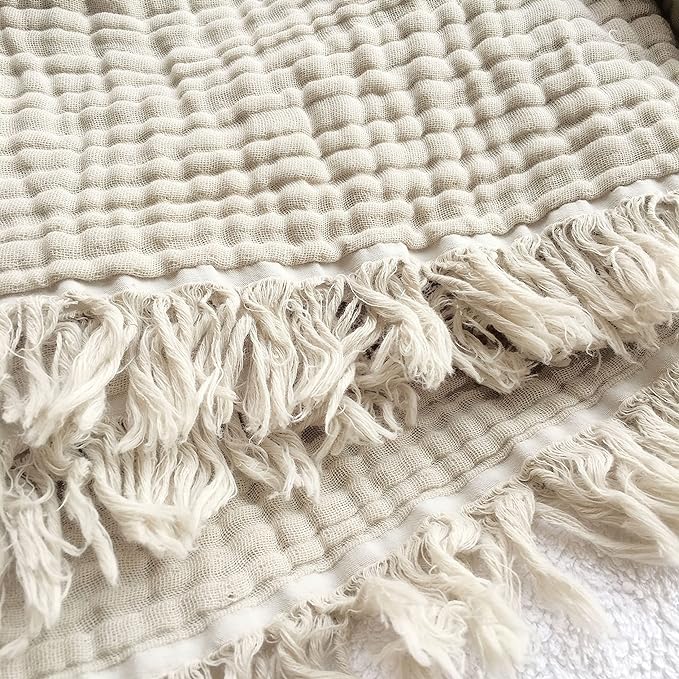 Organic Cotton Muslin Throw Blanket